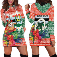 Personalised Penama Joyeux Noel Hoodie Dress Proud To Be a Ni-Van Sand Drawing Art LT9 - Polynesian Pride
