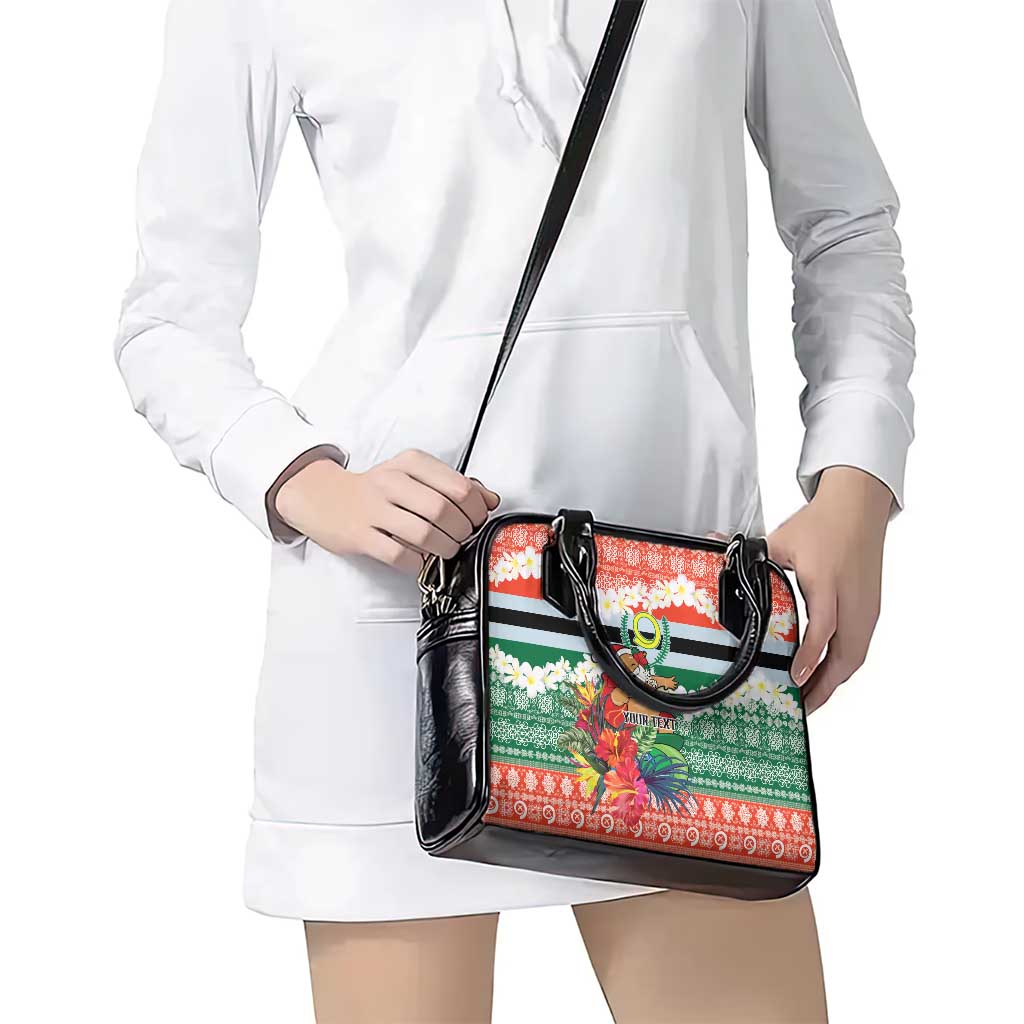 Personalised Penama Joyeux Noel Shoulder Handbag Proud To Be a Ni-Van Sand Drawing Art - Polynesian Pride