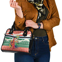 Personalised Penama Joyeux Noel Shoulder Handbag Proud To Be a Ni-Van Sand Drawing Art - Polynesian Pride
