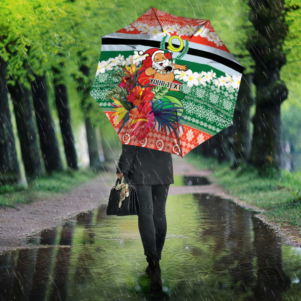 Personalised Penama Joyeux Noel Umbrella Proud To Be a Ni-Van Sand Drawing Art - Polynesian Pride