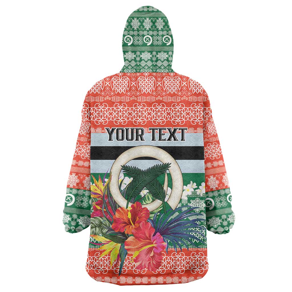 Personalised Penama Joyeux Noel Wearable Blanket Hoodie Proud To Be a Ni-Van Sand Drawing Art LT9 - Polynesian Pride