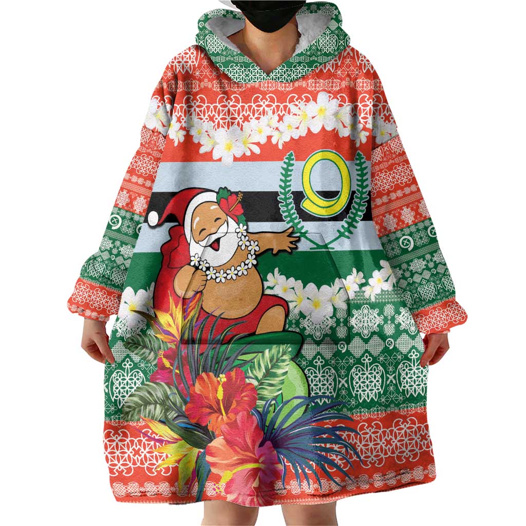 Personalised Penama Joyeux Noel Wearable Blanket Hoodie Proud To Be a Ni-Van Sand Drawing Art LT9 - Polynesian Pride