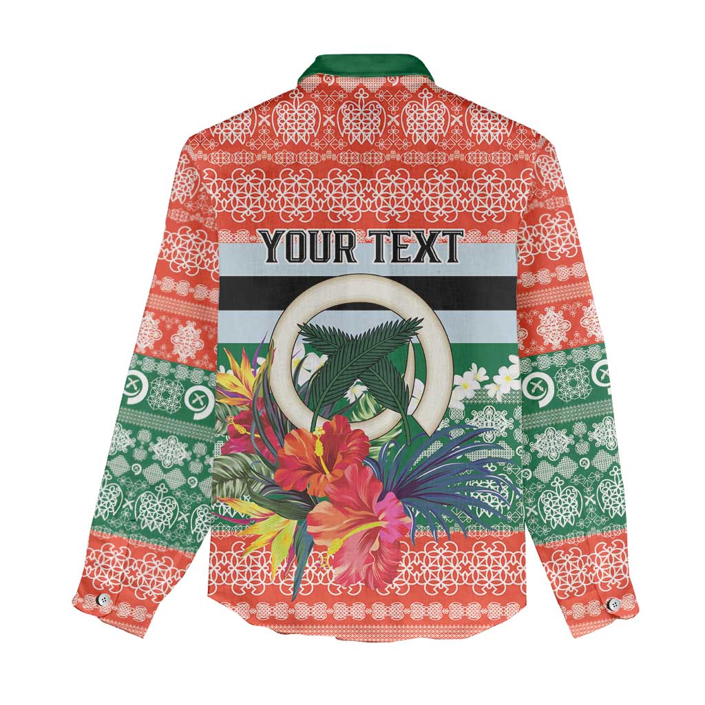 Personalised Penama Joyeux Noel Women Casual Shirt Proud To Be a Ni-Van Sand Drawing Art LT9 - Polynesian Pride