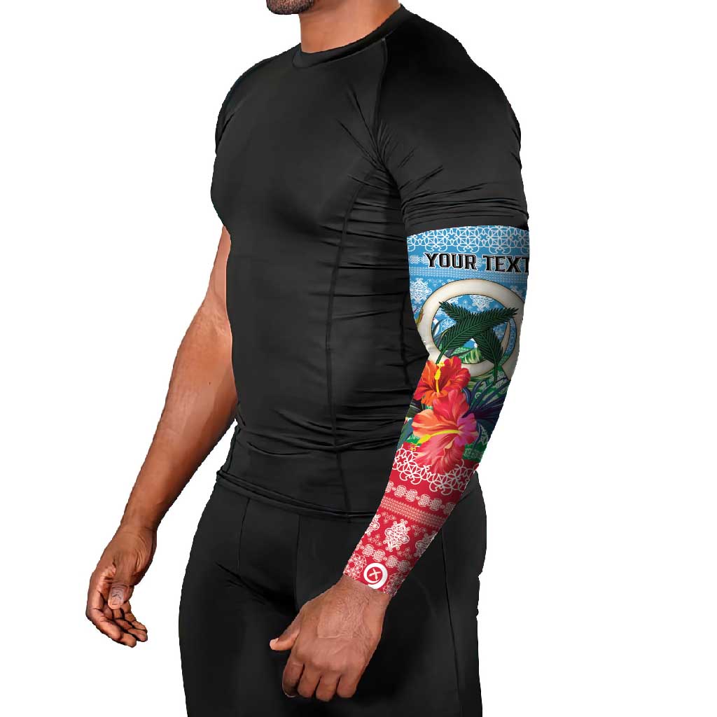 Personalised Sanma Joyeux Noel Arm Sleeves Proud To Be a Ni-Van Sand Drawing Art - Polynesian Pride