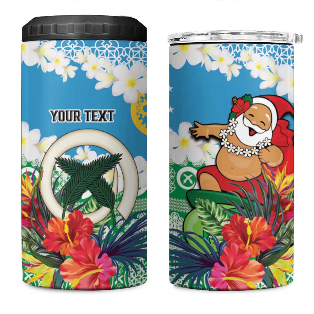 Personalised Sanma Joyeux Noel 4 in 1 Can Cooler Tumbler Proud To Be a Ni-Van Sand Drawing Art LT9 One Size: 16 oz Blue - Polynesian Pride