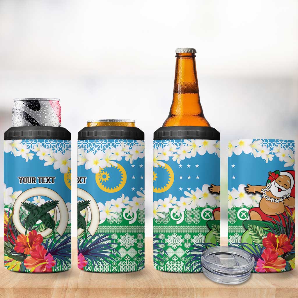 Personalised Sanma Joyeux Noel 4 in 1 Can Cooler Tumbler Proud To Be a Ni-Van Sand Drawing Art LT9 - Polynesian Pride
