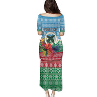 Personalised Sanma Joyeux Noel Family Matching Puletasi and Hawaiian Shirt Proud To Be a Ni-Van Sand Drawing Art LT9 - Polynesian Pride