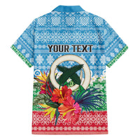 Personalised Sanma Joyeux Noel Family Matching Short Sleeve Bodycon Dress and Hawaiian Shirt Proud To Be a Ni-Van Sand Drawing Art LT9 - Polynesian Pride