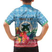 Personalised Sanma Joyeux Noel Family Matching Summer Maxi Dress and Hawaiian Shirt Proud To Be a Ni-Van Sand Drawing Art LT9 - Polynesian Pride