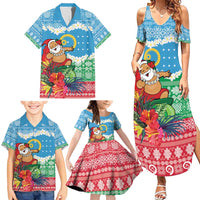 Personalised Sanma Joyeux Noel Family Matching Summer Maxi Dress and Hawaiian Shirt Proud To Be a Ni-Van Sand Drawing Art LT9 - Polynesian Pride