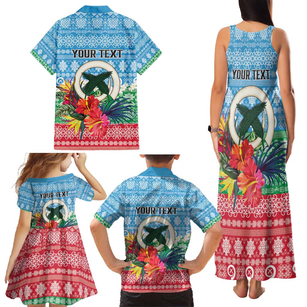 Personalised Sanma Joyeux Noel Family Matching Tank Maxi Dress and Hawaiian Shirt Proud To Be a Ni-Van Sand Drawing Art LT9 - Polynesian Pride