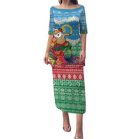 Personalised Sanma Joyeux Noel Puletasi Proud To Be a Ni-Van Sand Drawing Art - Polynesian Pride