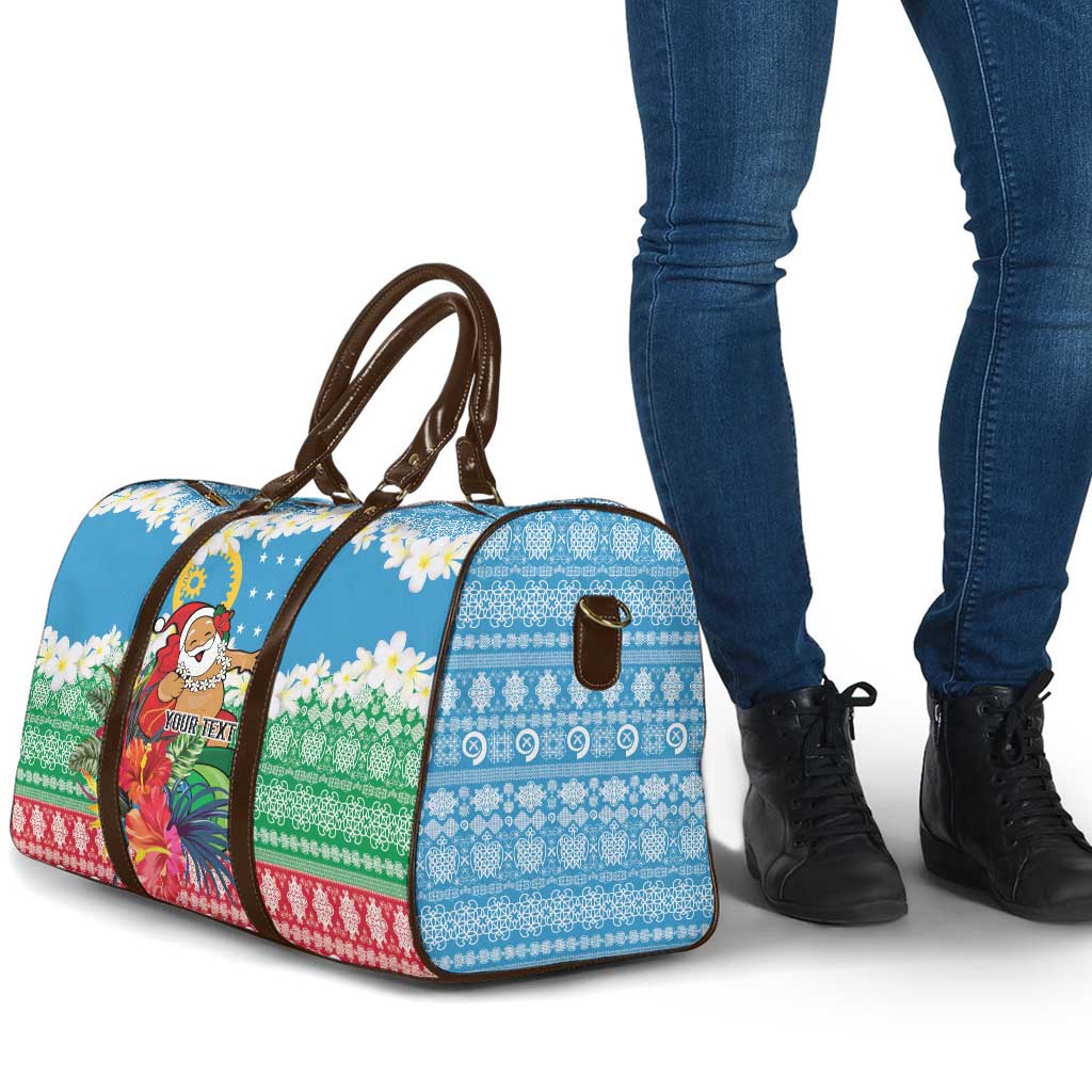 Personalised Sanma Joyeux Noel Travel Bag Proud To Be a Ni-Van Sand Drawing Art - Polynesian Pride