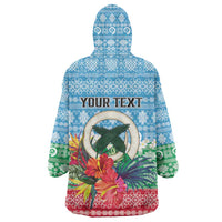 Personalised Sanma Joyeux Noel Wearable Blanket Hoodie Proud To Be a Ni-Van Sand Drawing Art LT9 - Polynesian Pride