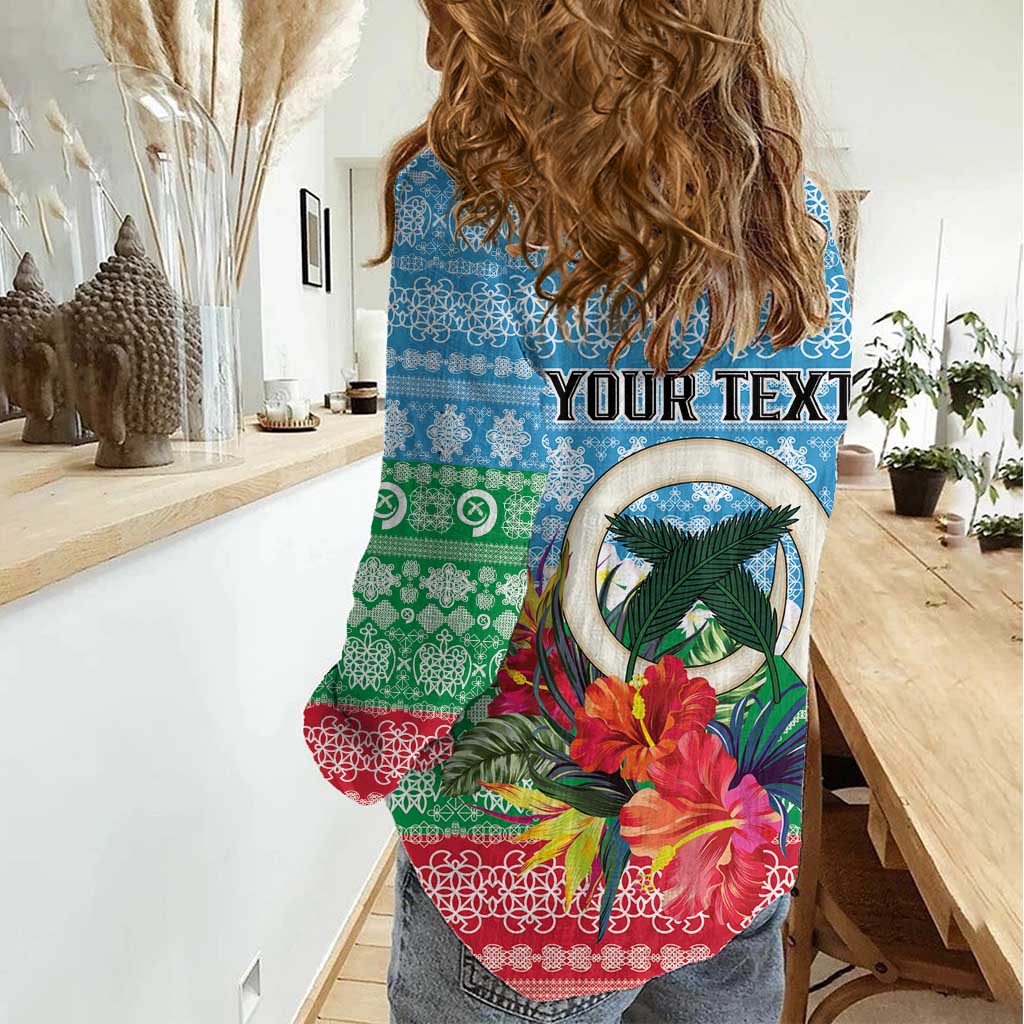Personalised Sanma Joyeux Noel Women Casual Shirt Proud To Be a Ni-Van Sand Drawing Art LT9 - Polynesian Pride