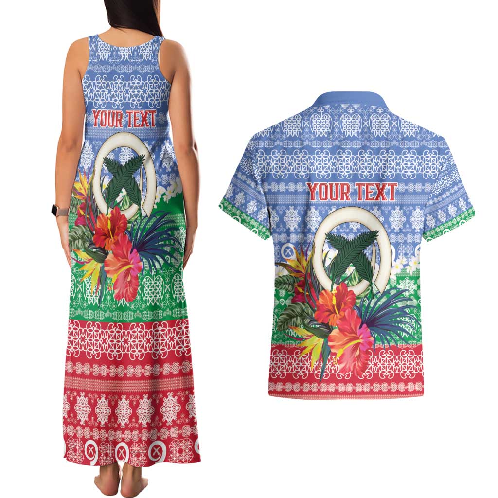 Personalised Shefa Joyeux Noel Couples Matching Tank Maxi Dress and Hawaiian Shirt Proud To Be a Ni-Van Sand Drawing Art LT9 - Polynesian Pride