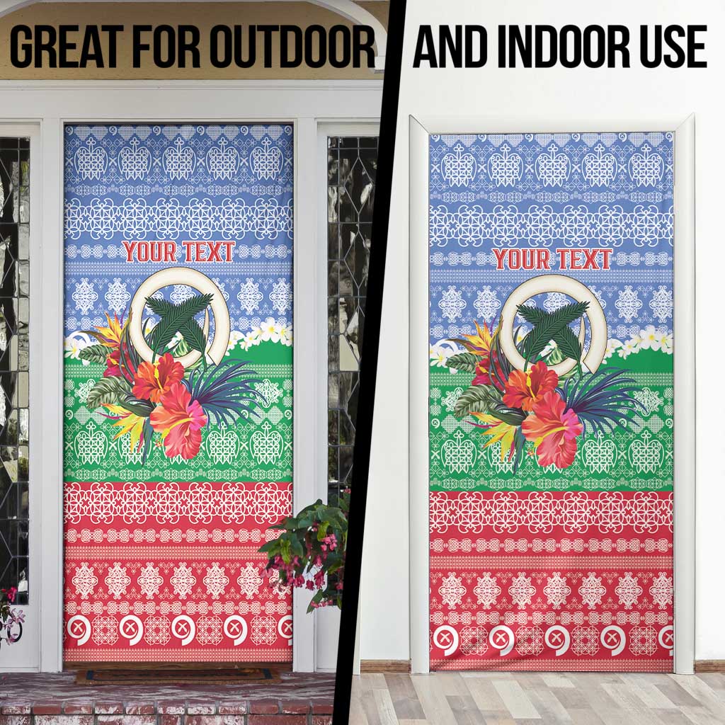 Personalised Shefa Joyeux Noel Door Cover Proud To Be a Ni-Van Sand Drawing Art - Polynesian Pride