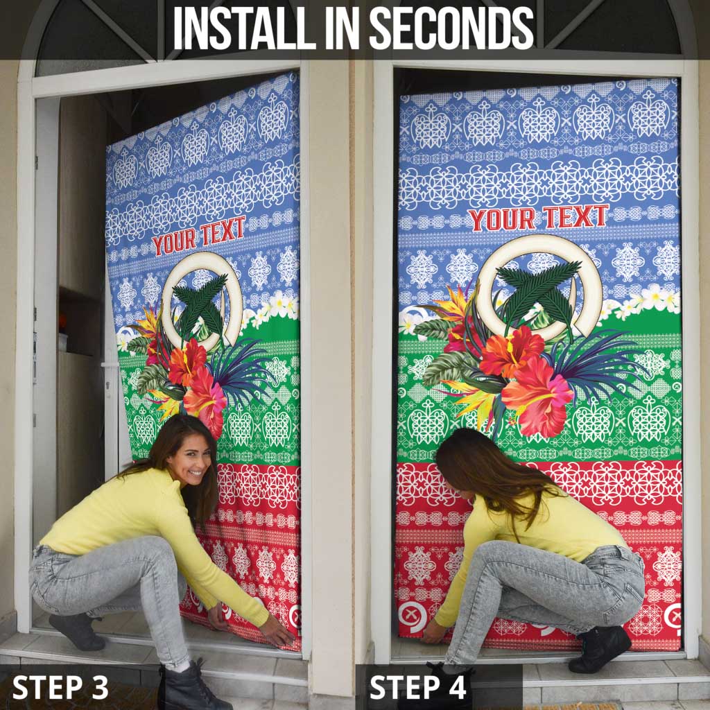 Personalised Shefa Joyeux Noel Door Cover Proud To Be a Ni-Van Sand Drawing Art - Polynesian Pride
