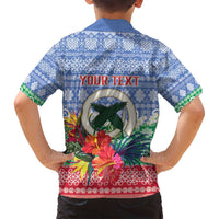 Personalised Shefa Joyeux Noel Family Matching Long Sleeve Bodycon Dress and Hawaiian Shirt Proud To Be a Ni-Van Sand Drawing Art LT9 - Polynesian Pride