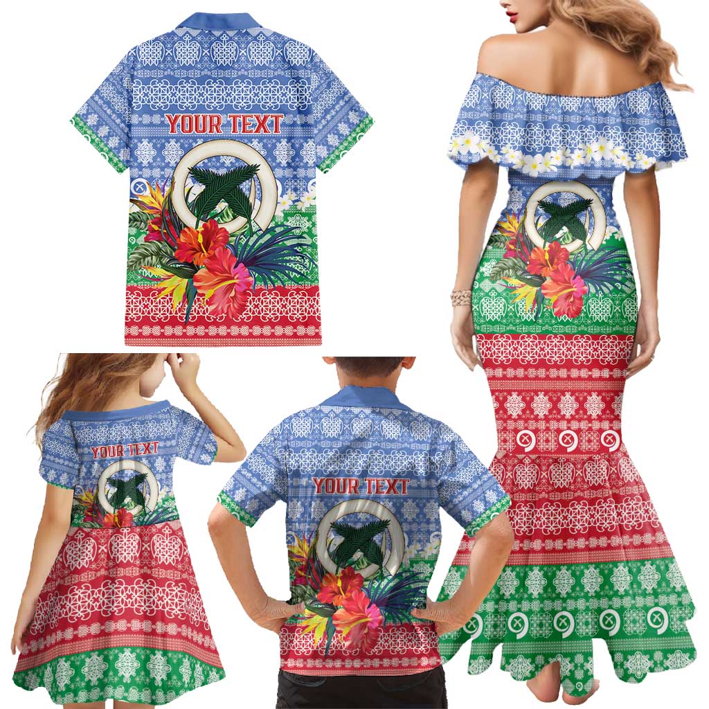 Personalised Shefa Joyeux Noel Family Matching Mermaid Dress and Hawaiian Shirt Proud To Be a Ni-Van Sand Drawing Art LT9 - Polynesian Pride