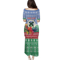 Personalised Shefa Joyeux Noel Family Matching Puletasi and Hawaiian Shirt Proud To Be a Ni-Van Sand Drawing Art LT9 - Polynesian Pride