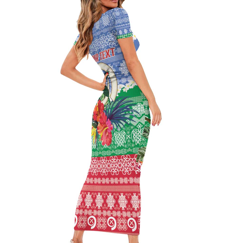 Personalised Shefa Joyeux Noel Family Matching Short Sleeve Bodycon Dress and Hawaiian Shirt Proud To Be a Ni-Van Sand Drawing Art LT9 - Polynesian Pride