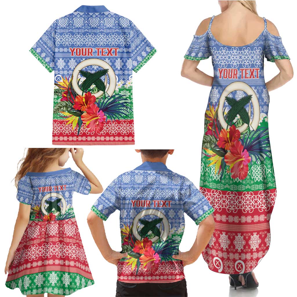 Personalised Shefa Joyeux Noel Family Matching Summer Maxi Dress and Hawaiian Shirt Proud To Be a Ni-Van Sand Drawing Art LT9 - Polynesian Pride