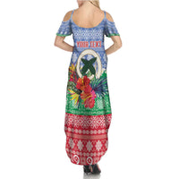Personalised Shefa Joyeux Noel Family Matching Summer Maxi Dress and Hawaiian Shirt Proud To Be a Ni-Van Sand Drawing Art LT9 - Polynesian Pride