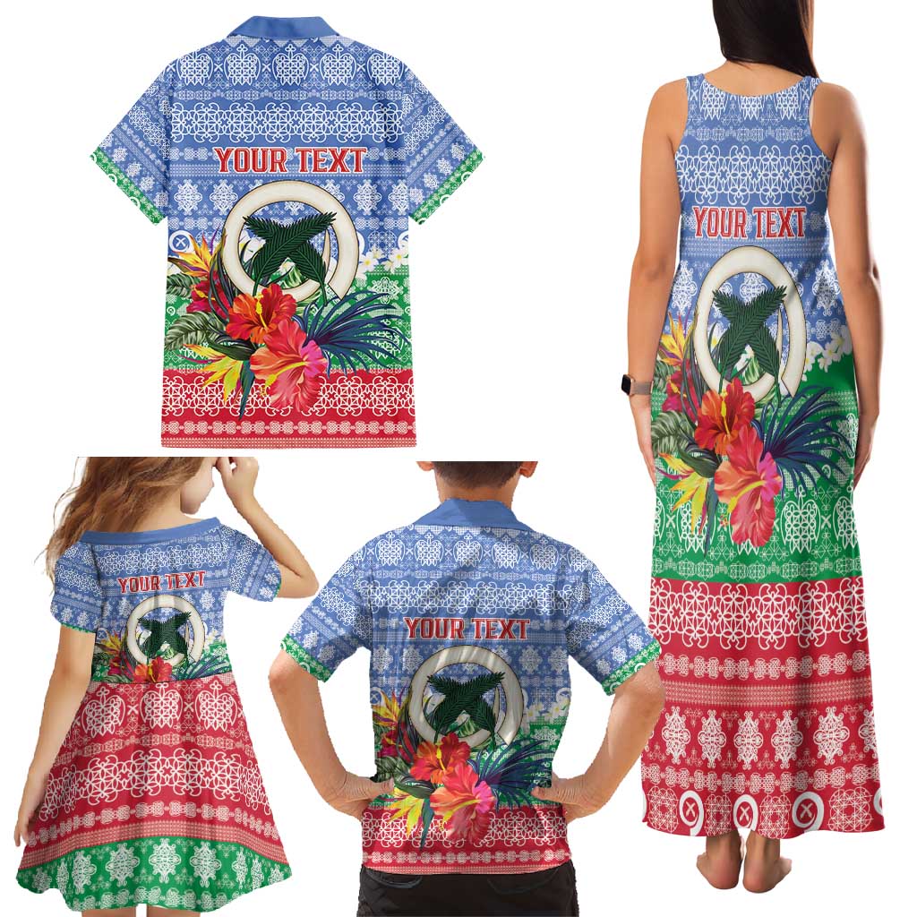 Personalised Shefa Joyeux Noel Family Matching Tank Maxi Dress and Hawaiian Shirt Proud To Be a Ni-Van Sand Drawing Art LT9 - Polynesian Pride