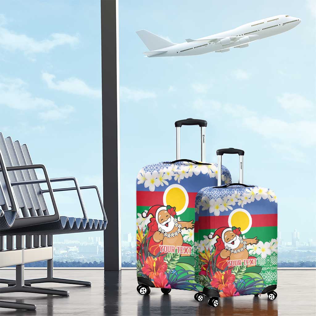 Personalised Shefa Joyeux Noel Luggage Cover Proud To Be a Ni-Van Sand Drawing Art - Polynesian Pride