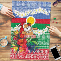 Personalised Shefa Joyeux Noel Puzzle Proud To Be a Ni-Van Sand Drawing Art LT9 Blue - Polynesian Pride