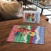 Personalised Shefa Joyeux Noel Puzzle Proud To Be a Ni-Van Sand Drawing Art LT9 - Polynesian Pride