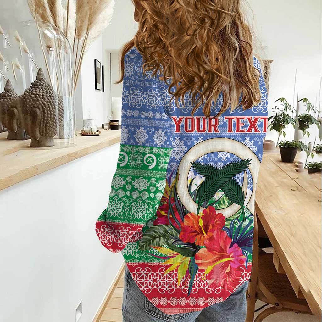 Personalised Shefa Joyeux Noel Women Casual Shirt Proud To Be a Ni-Van Sand Drawing Art - Polynesian Pride