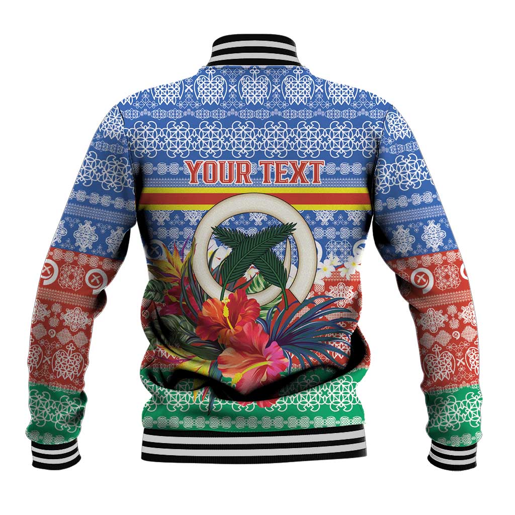 Personalised Tafea Joyeux Noel Baseball Jacket Proud To Be a Ni-Van Sand Drawing Art - Polynesian Pride