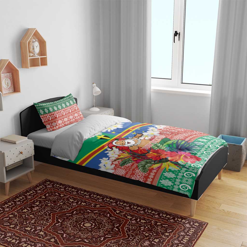 Personalised Tafea Joyeux Noel Bedding Set Proud To Be a Ni-Van Sand Drawing Art - Polynesian Pride
