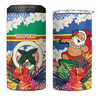 Personalised Tafea Joyeux Noel 4 in 1 Can Cooler Tumbler Proud To Be a Ni-Van Sand Drawing Art LT9 One Size: 16 oz Blue - Polynesian Pride