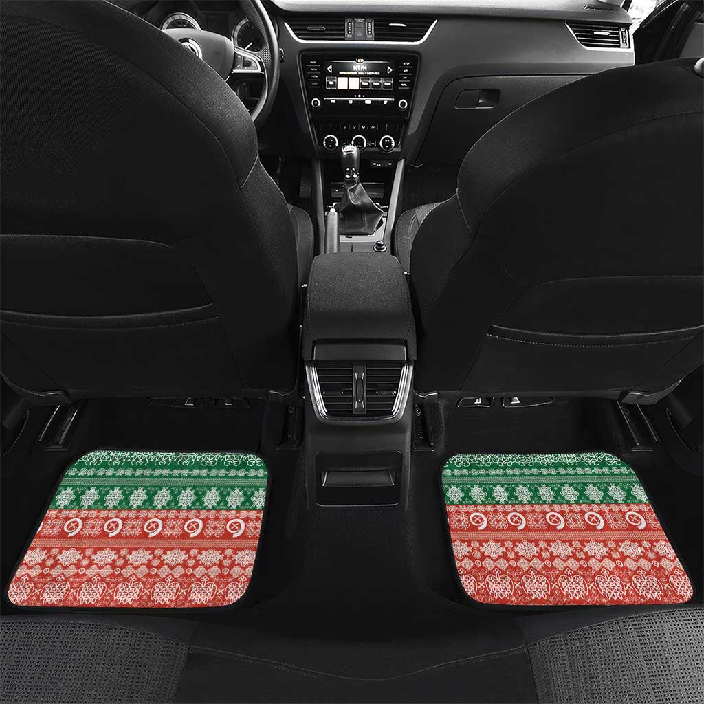 Personalised Tafea Joyeux Noel Car Mats Proud To Be a Ni-Van Sand Drawing Art - Polynesian Pride
