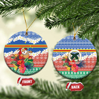 Personalised Tafea Joyeux Noel Ceramic Ornament Proud To Be a Ni-Van Sand Drawing Art - Polynesian Pride