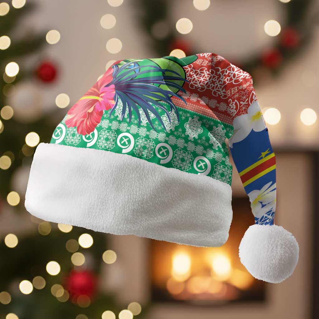 Personalised Tafea Joyeux Noel Christmas Santa Hat Proud To Be a Ni-Van Sand Drawing Art - Polynesian Pride