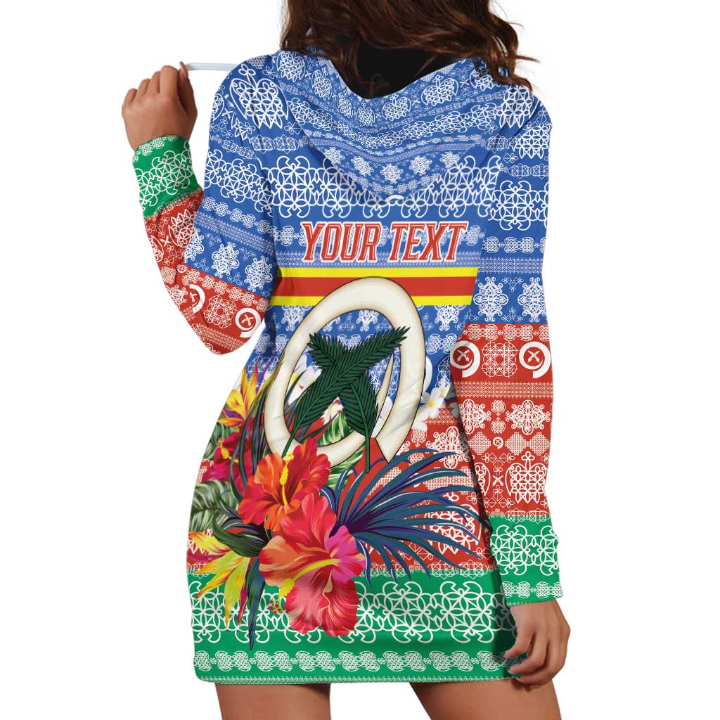Personalised Tafea Joyeux Noel Hoodie Dress Proud To Be a Ni-Van Sand Drawing Art LT9 - Polynesian Pride