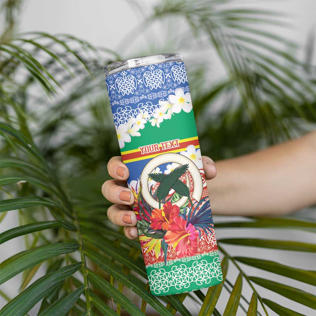 Personalised Tafea Joyeux Noel Skinny Tumbler Proud To Be a Ni-Van Sand Drawing Art LT9 - Polynesian Pride