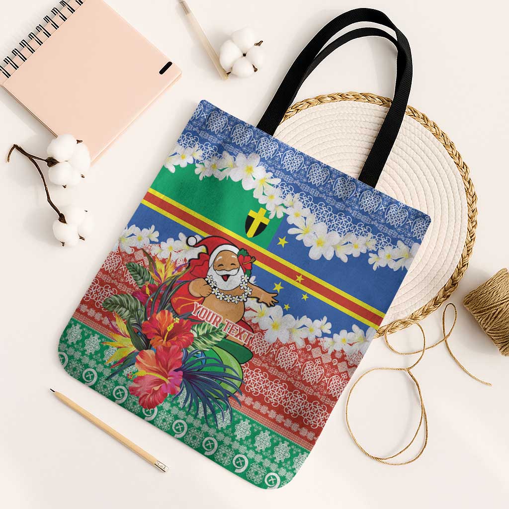 Personalised Tafea Joyeux Noel Tote Bag Proud To Be a Ni-Van Sand Drawing Art - Polynesian Pride