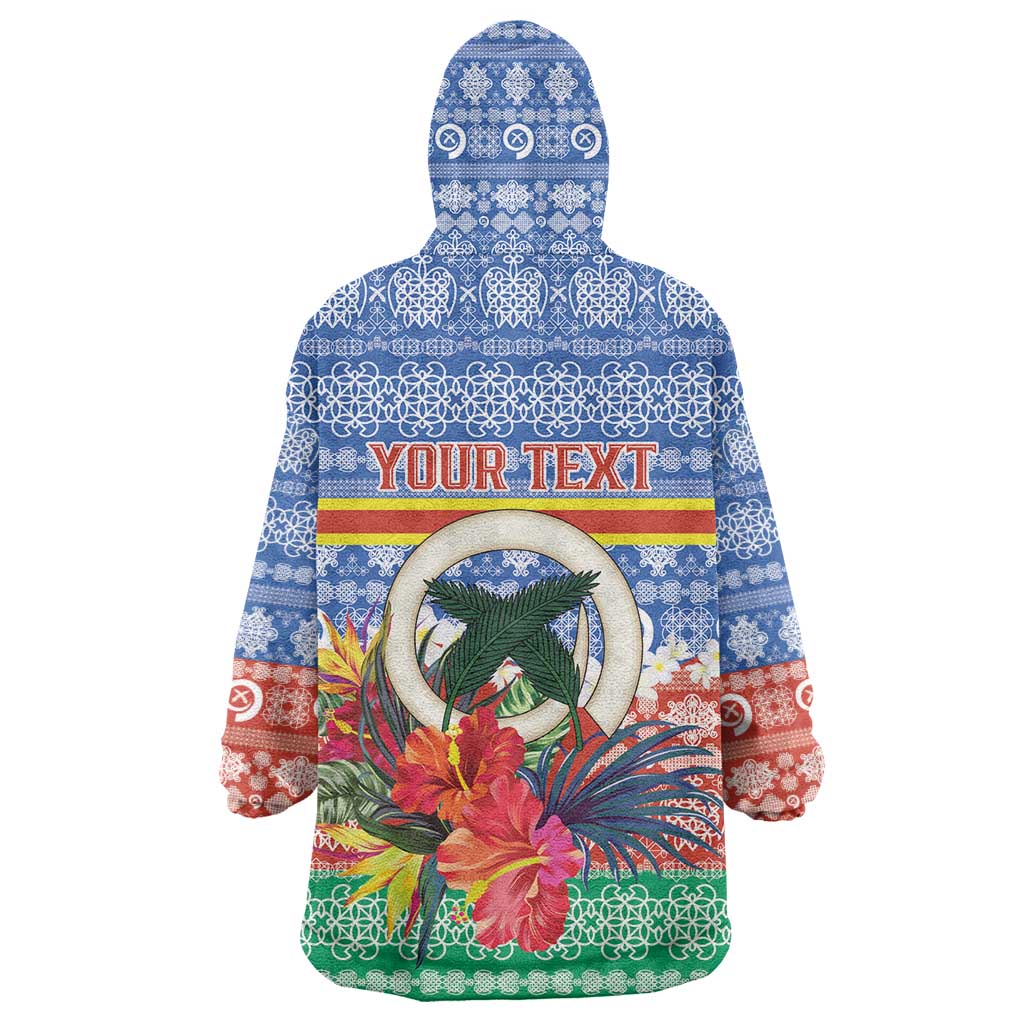 Personalised Tafea Joyeux Noel Wearable Blanket Hoodie Proud To Be a Ni-Van Sand Drawing Art LT9 - Polynesian Pride