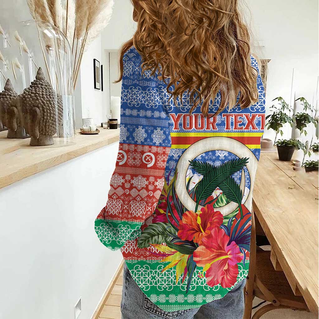 Personalised Tafea Joyeux Noel Women Casual Shirt Proud To Be a Ni-Van Sand Drawing Art LT9 - Polynesian Pride