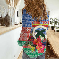 Personalised Tafea Joyeux Noel Women Casual Shirt Proud To Be a Ni-Van Sand Drawing Art LT9 - Polynesian Pride