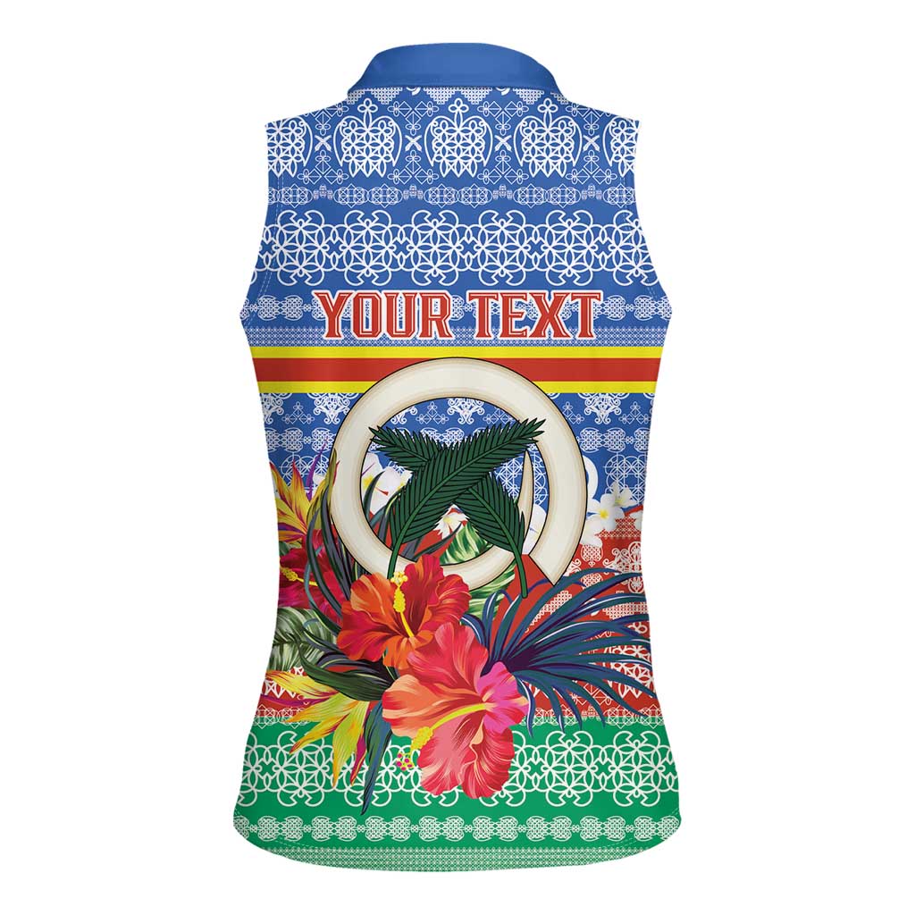 Personalised Tafea Joyeux Noel Women Sleeveless Polo Shirt Proud To Be a Ni-Van Sand Drawing Art LT9 - Polynesian Pride