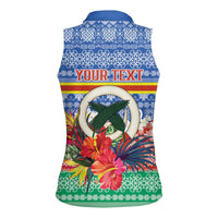 Personalised Tafea Joyeux Noel Women Sleeveless Polo Shirt Proud To Be a Ni-Van Sand Drawing Art LT9 - Polynesian Pride