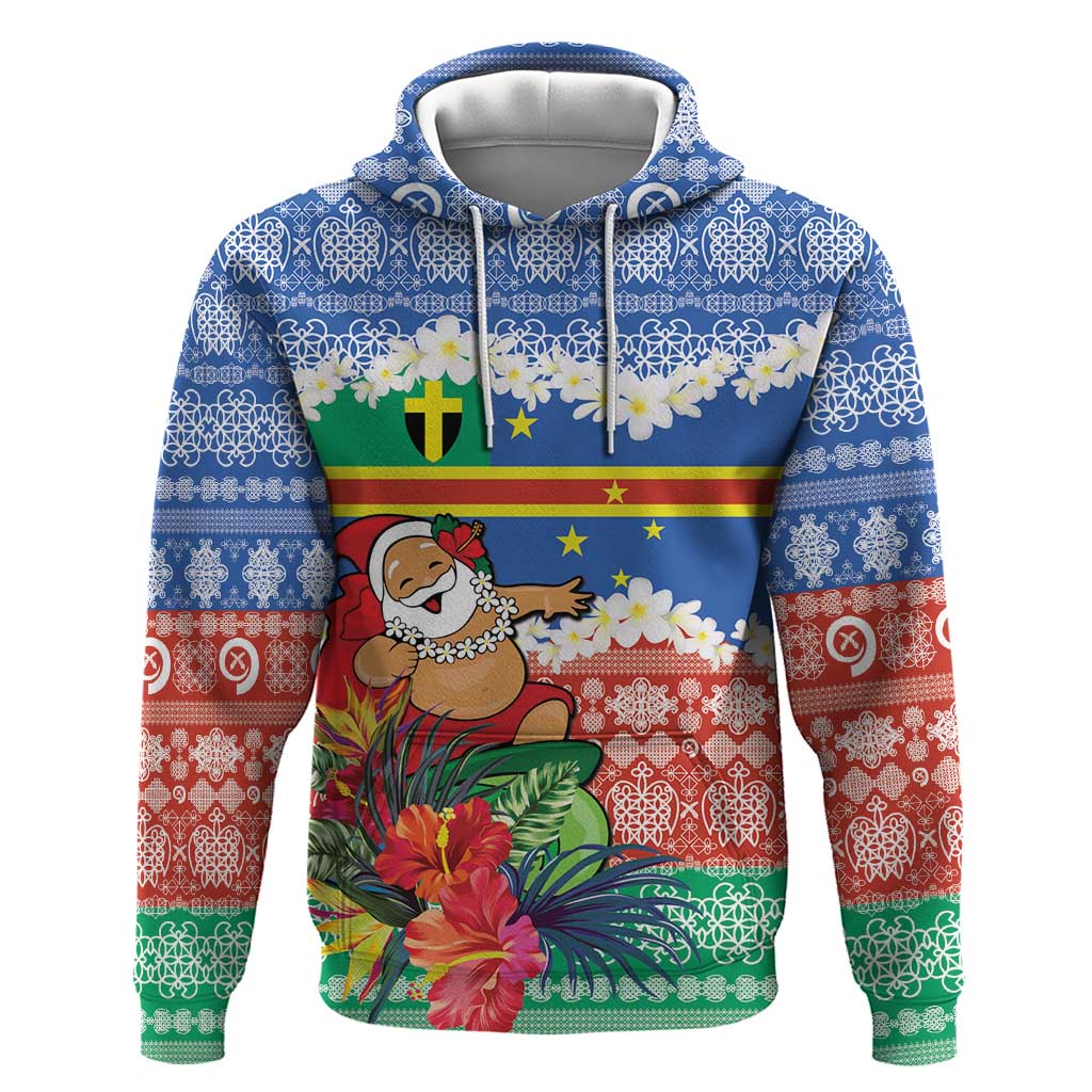 Personalised Tafea Joyeux Noel Zip Hoodie Proud To Be a Ni-Van Sand Drawing Art - Polynesian Pride