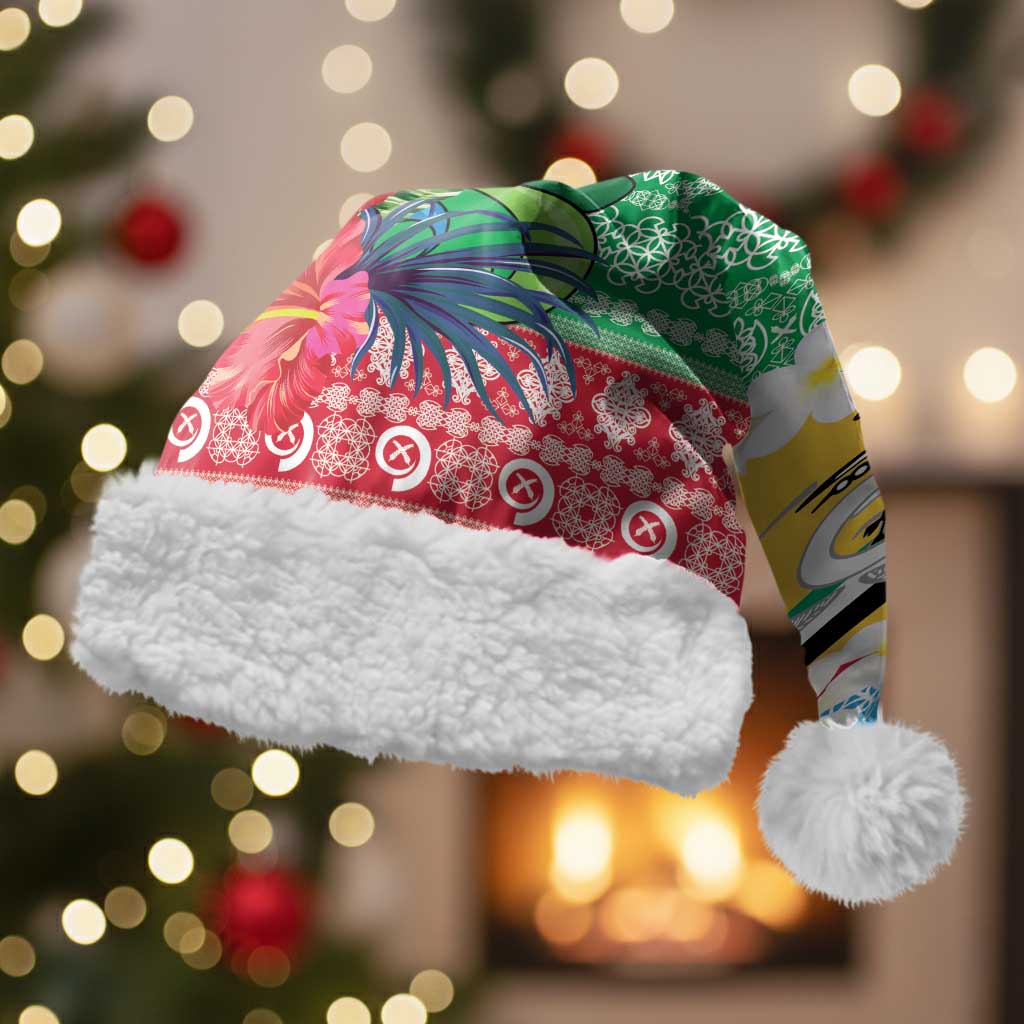 Personalised Torba Joyeux Noel Christmas Santa Hat Proud To Be a Ni-Van Sand Drawing Art - Polynesian Pride