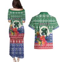 Personalised Torba Joyeux Noel Couples Matching Puletasi and Hawaiian Shirt Proud To Be a Ni-Van Sand Drawing Art LT9 - Polynesian Pride